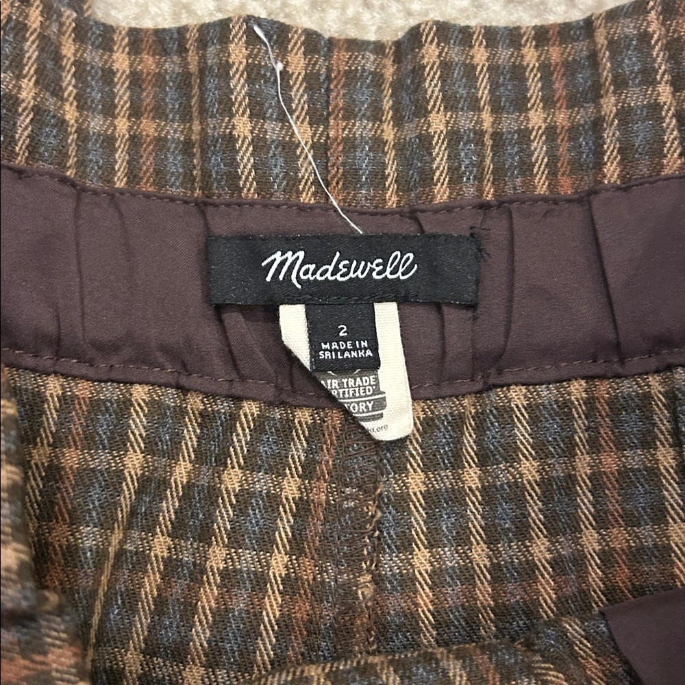 Madewell Plaid Paperbag Tapered Pants - Picture 4 of 7